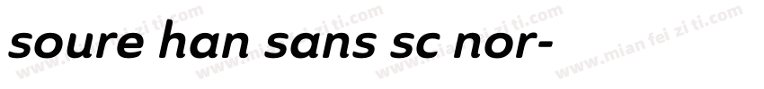 soure han sans sc nor字体转换